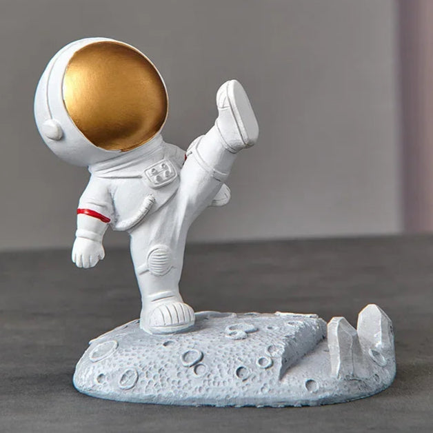 Nordic Astronaut Resin Mobile Phone Stand – Stylish Desk Holder and Unique Office Gift Idea