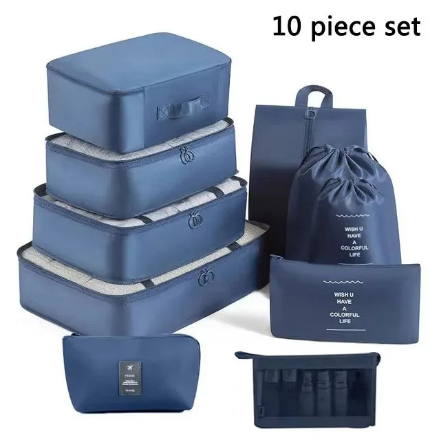 Folding Storage Bags Set for Clothes, Shoes, Toiletries | Packing Cubes for Travel, Dorms & Home