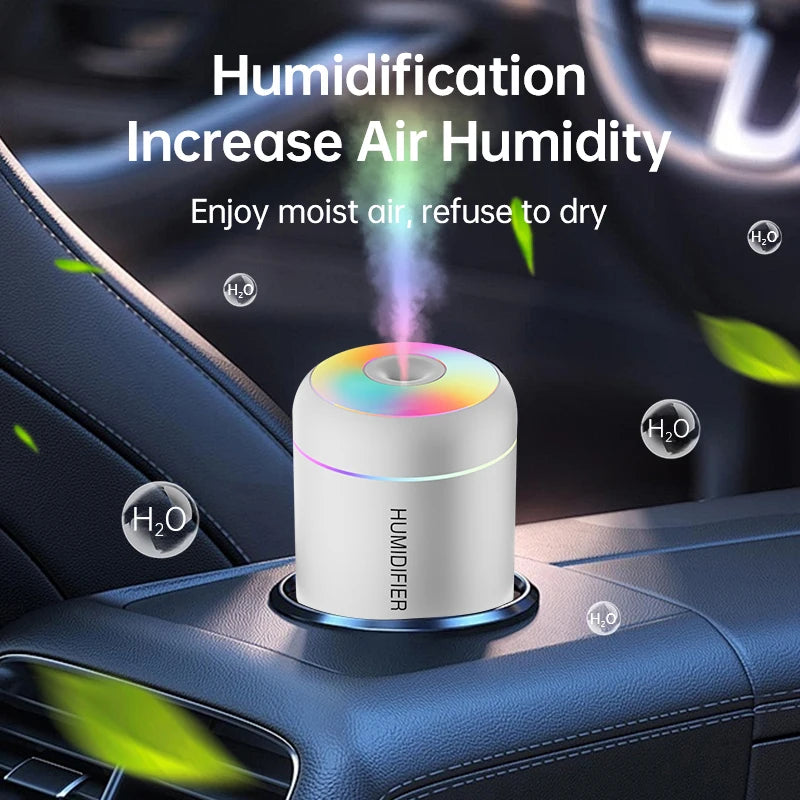 MINI AIR HUMIDIFIER 180ML – USB Aroma Diffuser & Ultrasonic Mist Maker for Home, Car & Bedroom
