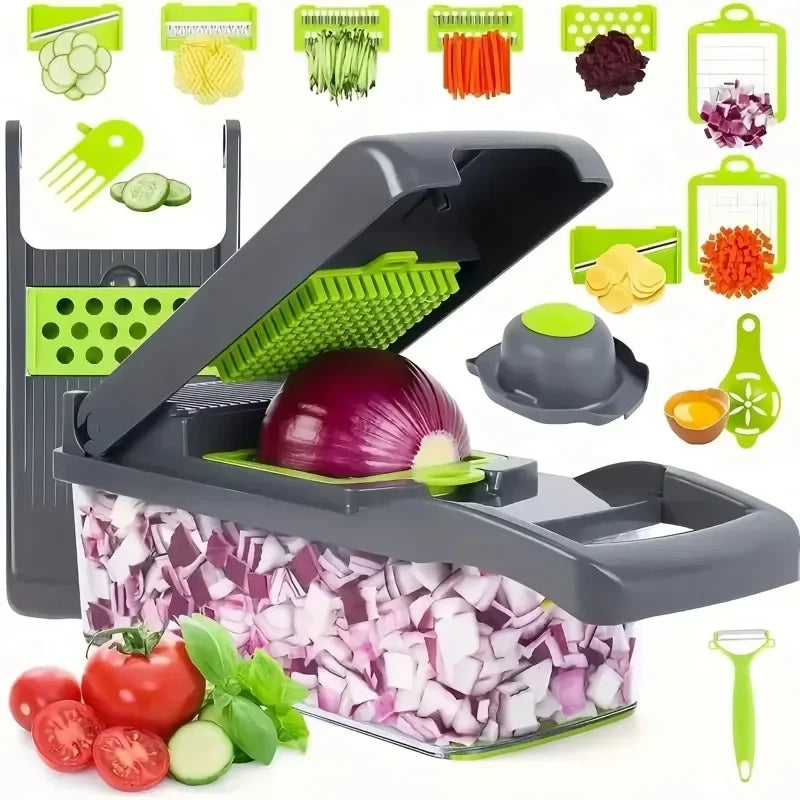 14/16-in-1 Multifunctional Vegetable Chopper Onion Slicer Dicer Food Grater Kitchen Tool