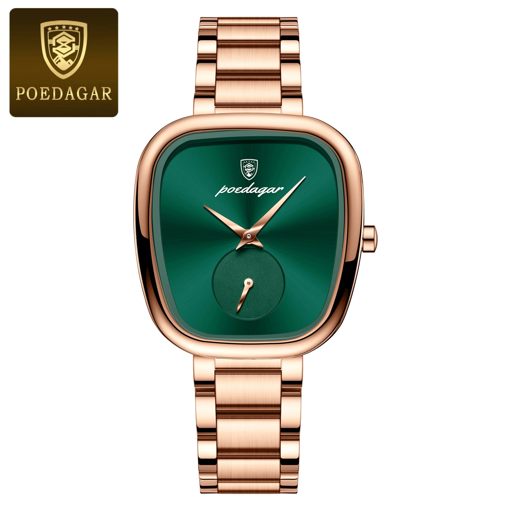 POEDAGAR Luxury Women's Quartz Watch Waterproof Stainless Steel Elegant Ladies Fashion Clock