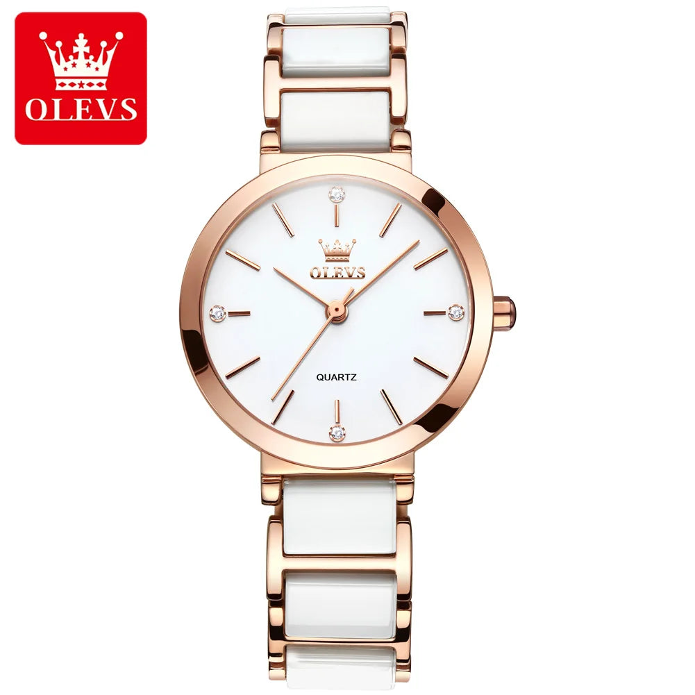 OLEVS Women’s Luxury Bracelet Watch Waterproof Quartz Elegant Fashion Ladies Wristwatch Reloj Mujer