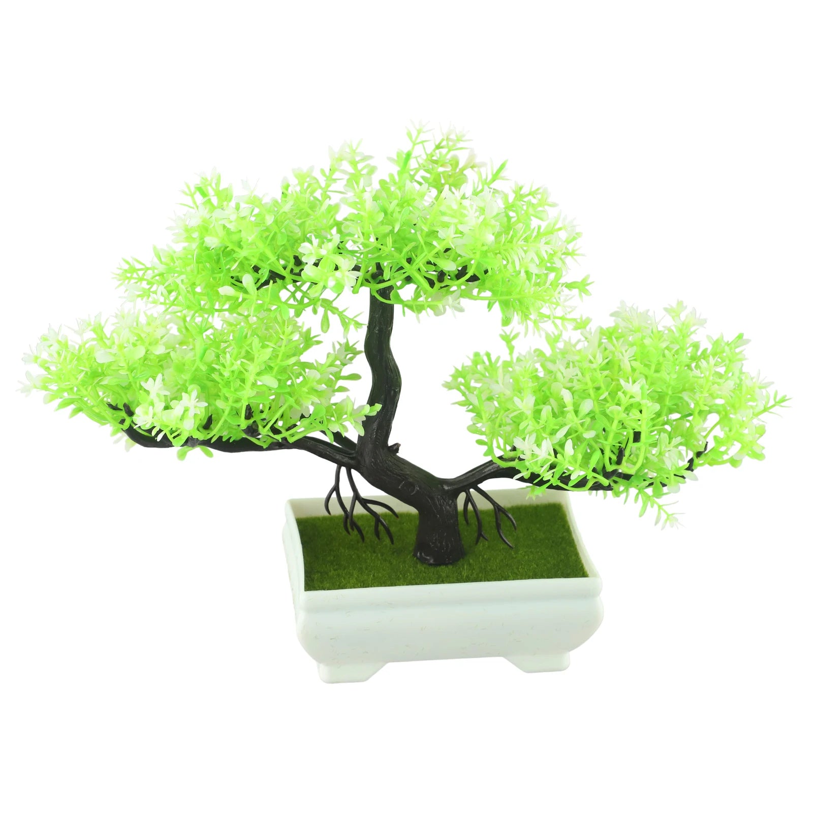 Artificial Bonsai Tree Pot Fake Plant Flowers Potted Ornament for Home and Office Garden Decor