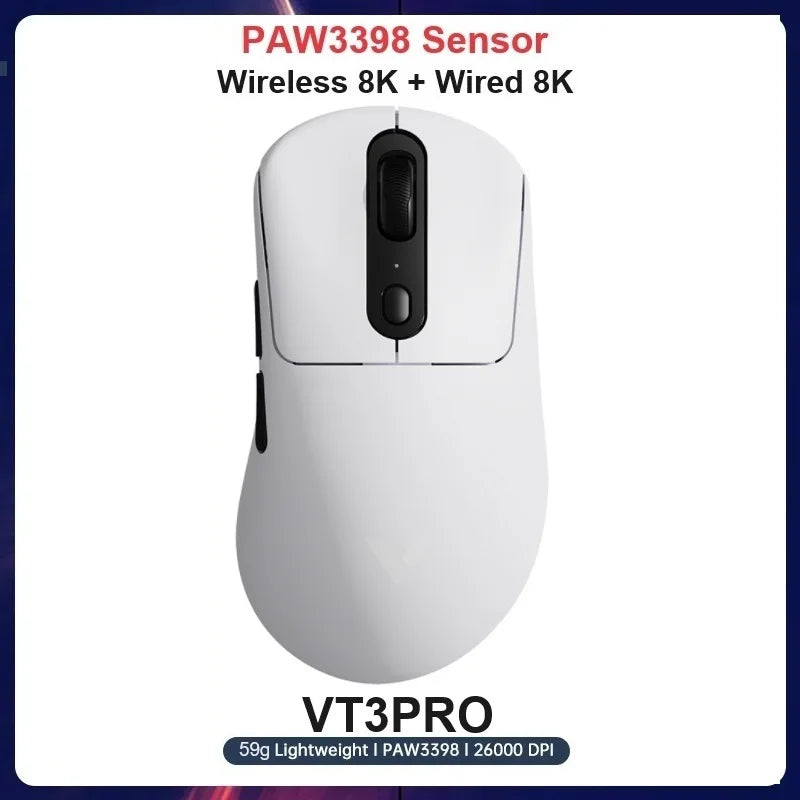 RAPOO VT3Pro Wireless Gaming Mouse 59g Lightweight 26000DPI 8KHz Polling 9 Programmable Buttons