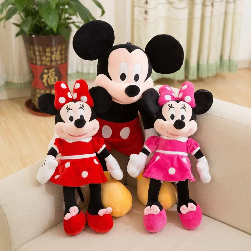 Mickey Minnie Plush Dolls Soft Stuffed Toys Birthday Christmas Gift Cute Collectible Doll