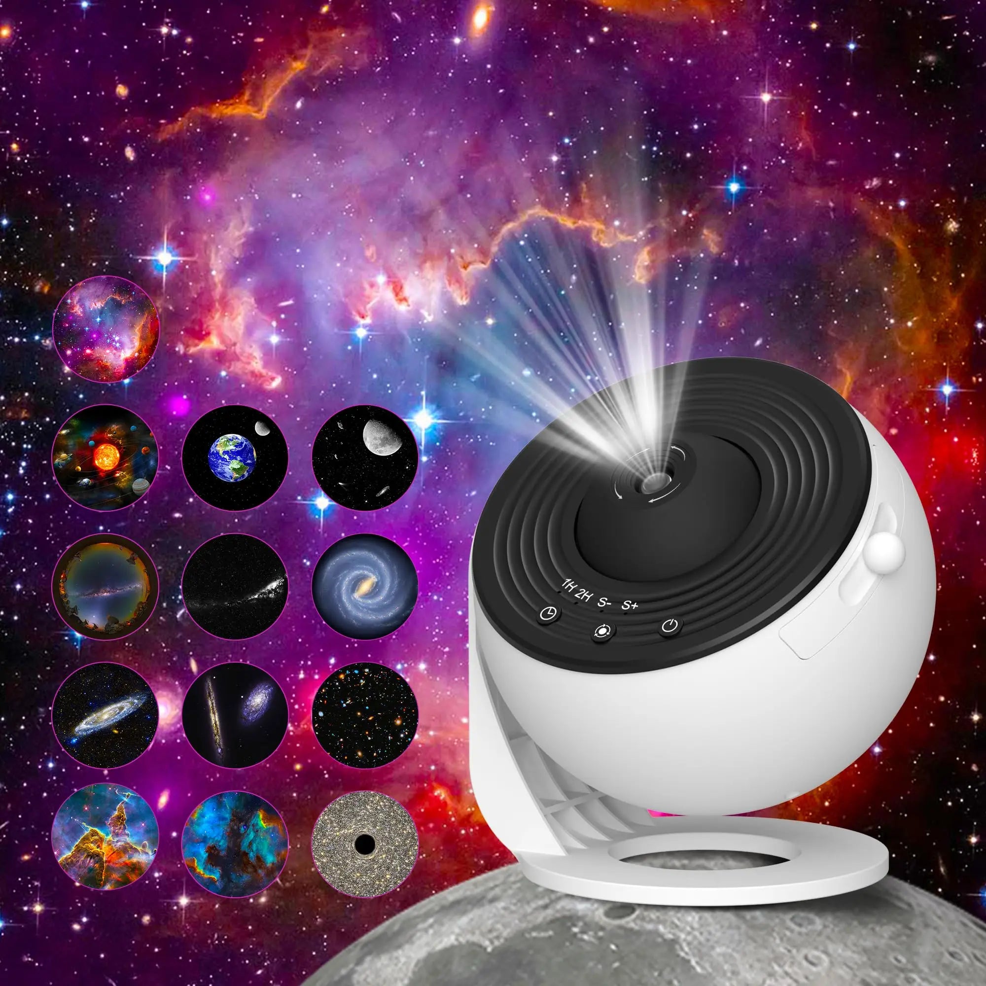 Night Light Galaxy Projector 360° Rotating Starry Sky Lamp for Bedrooms, Weddings & Valentines Gifts