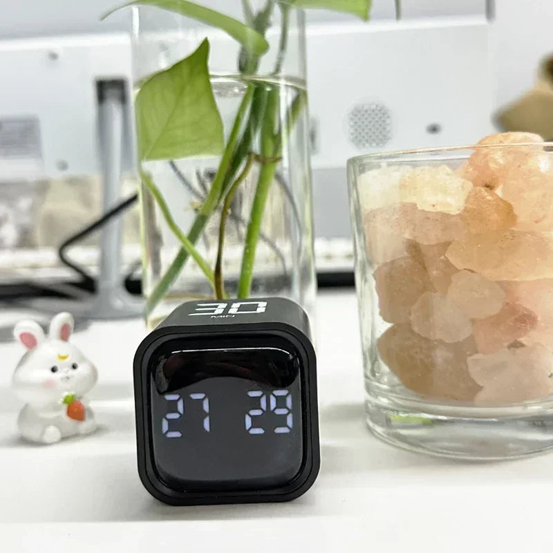 Productivity Cube Timer Gravity Sensor LED Display Dual Mode Countdown Digital Timer for Study
