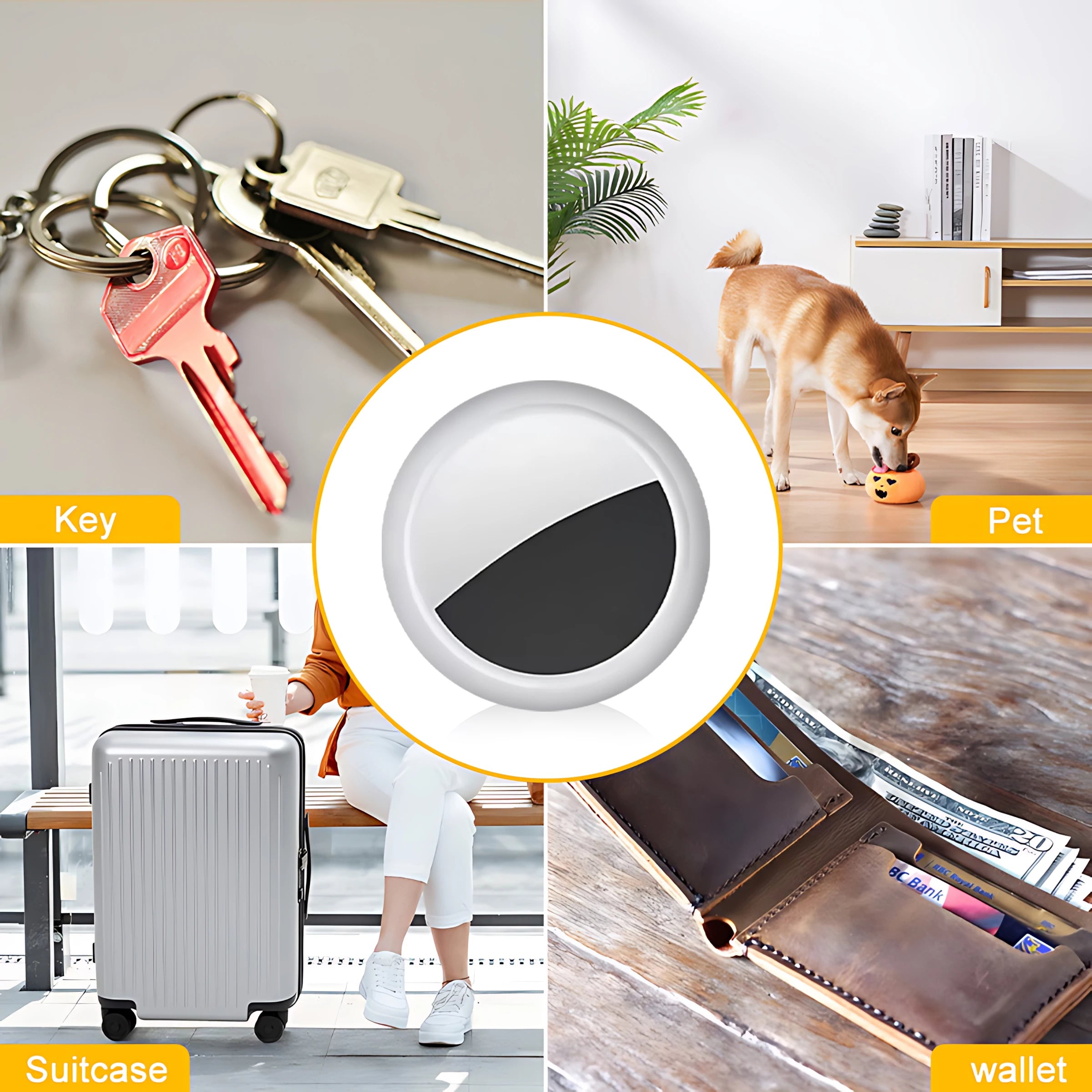 iTAG Mini Tracker Smart Tag Bluetooth 4.0 Locator for Keys, Pets, Wallets & Suitcases (iOS & Android)