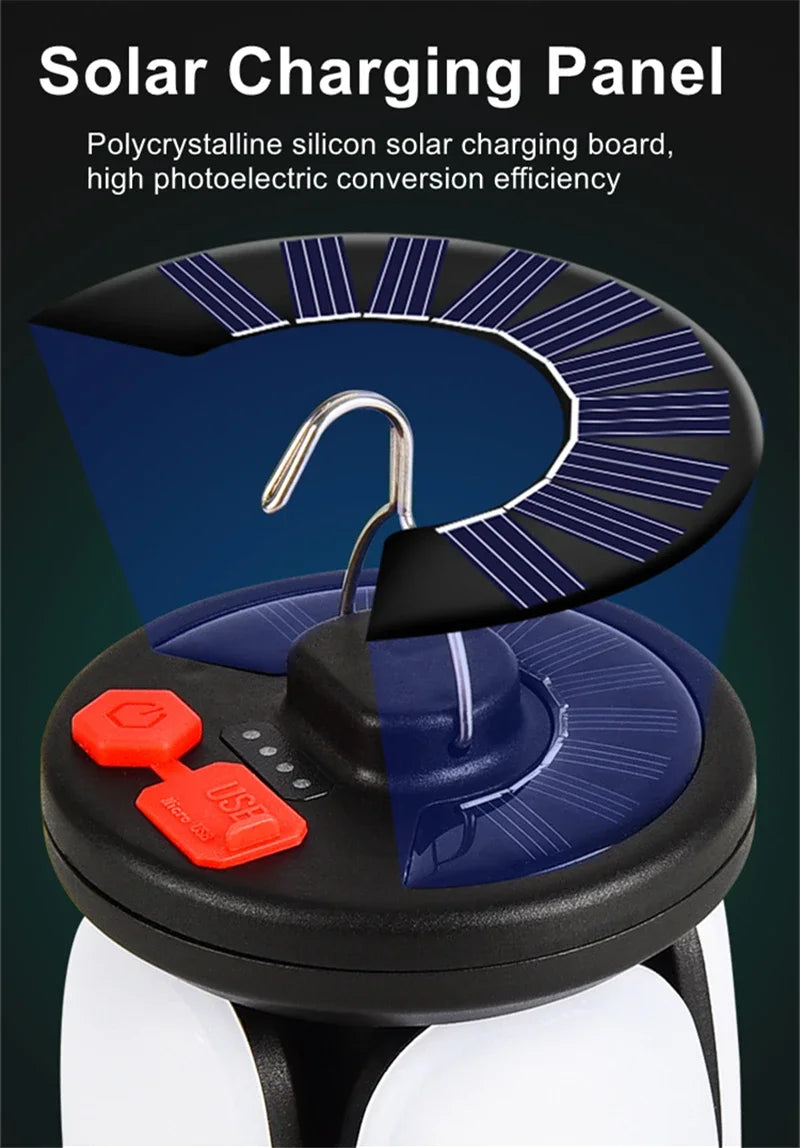 Rechargeable LED Camping Lantern – Folding Floodlight with 3 Light Modes for Outdoor Adventures