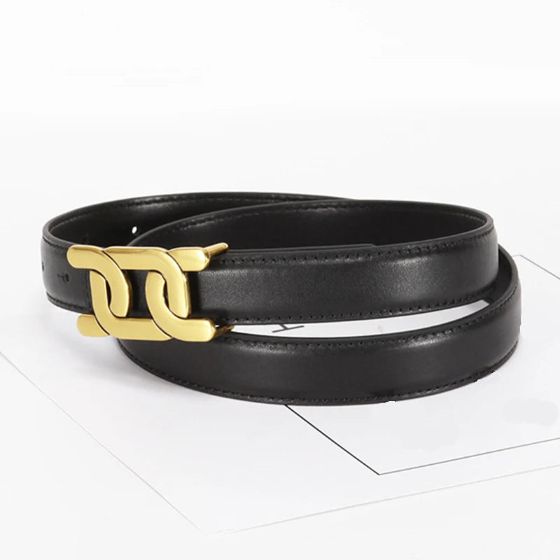 Retro Women’s PU Leather Belt with Alloy Buckle for Casual Jeans Dresses Skirts Fashion Accessory