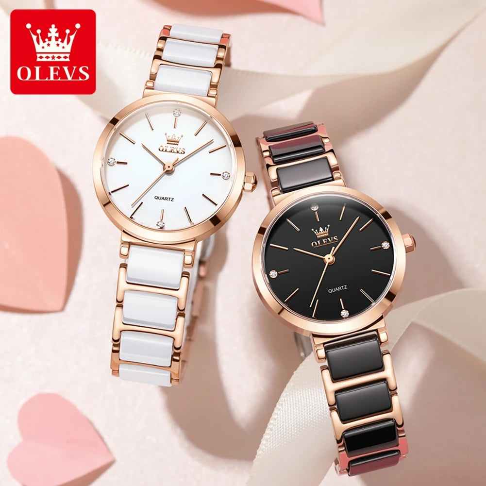 OLEVS Women’s Luxury Bracelet Watch Waterproof Quartz Elegant Fashion Ladies Wristwatch Reloj Mujer