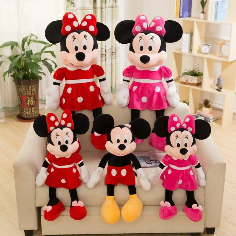 Mickey Minnie Plush Dolls Soft Stuffed Toys Birthday Christmas Gift Cute Collectible Doll