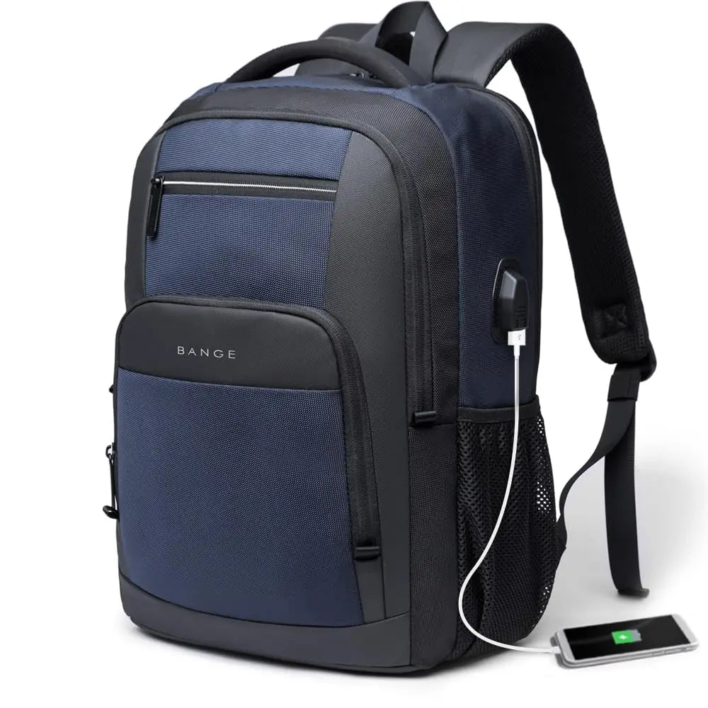 BANGE Sling Travel Laptop Backpack – Waterproof USB Charging Port, Fits 15.6" Laptop, Unisex