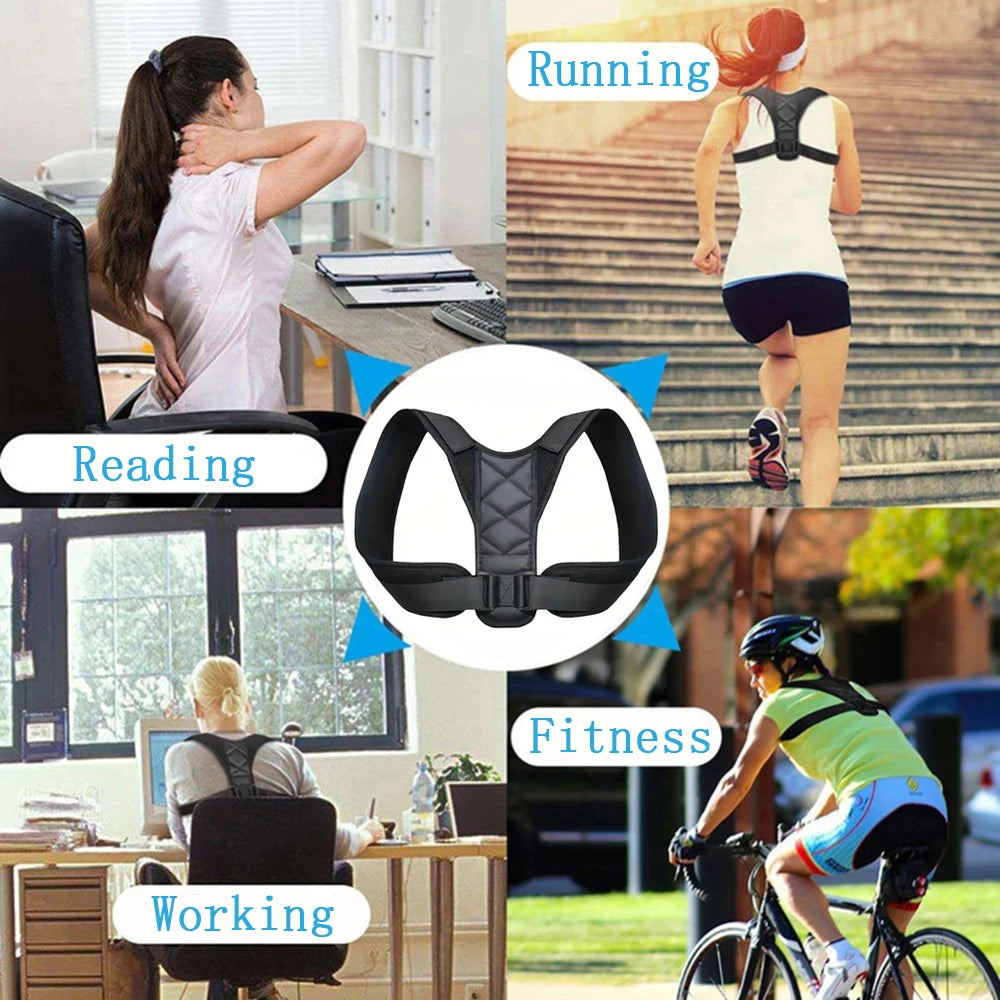 Back Posture Correction Belt Adjustable Unisex Spine Support Brace for Hunchback & Sitting Posture