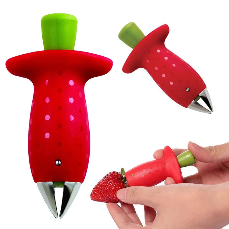 Strawberry Slicer Cutter & Corer – Stem Remover, Huller, and Salad Cake Tool Kitchen Gadget