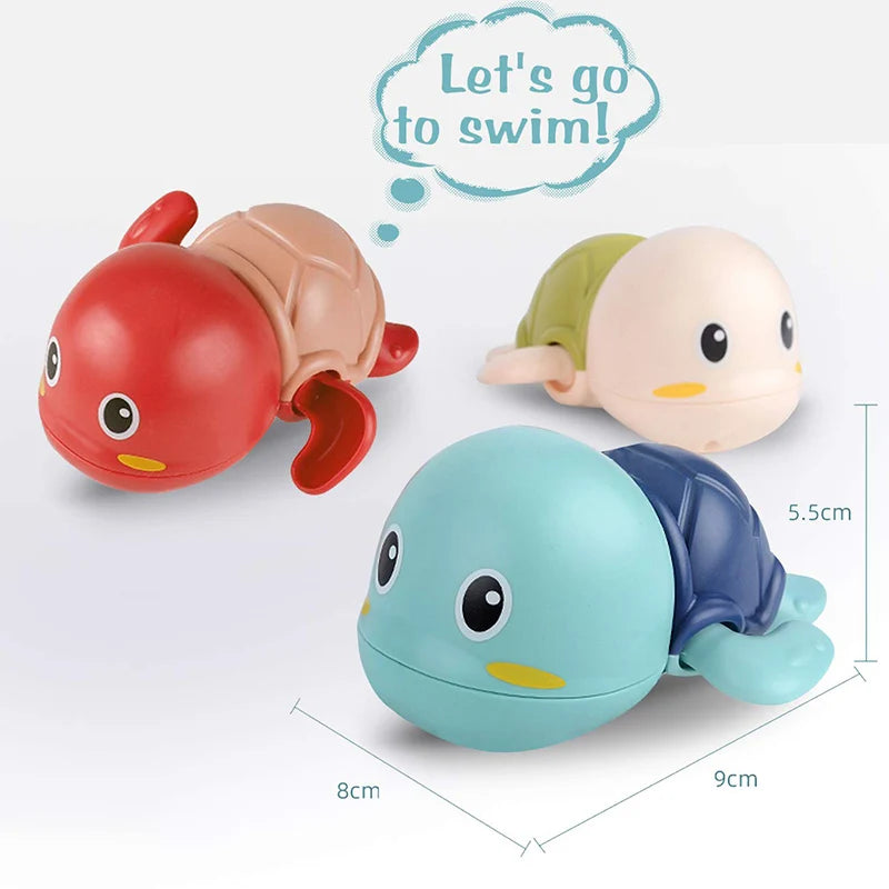 Baby Bath Toys Swimming Turtle Whale Clockwork Water Toys for Kids Bath Pool Beach Play