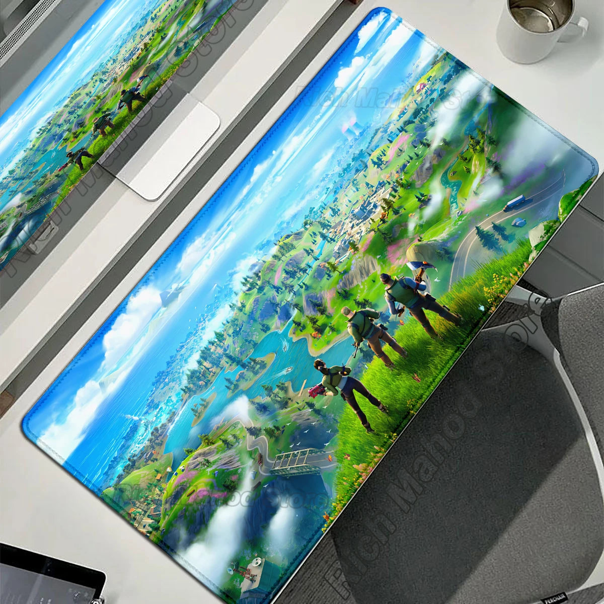MINISO Fortnite Gaming Mouse Pad Deskmat with Smooth Superfine Fibre Surface and Non-Slip Base