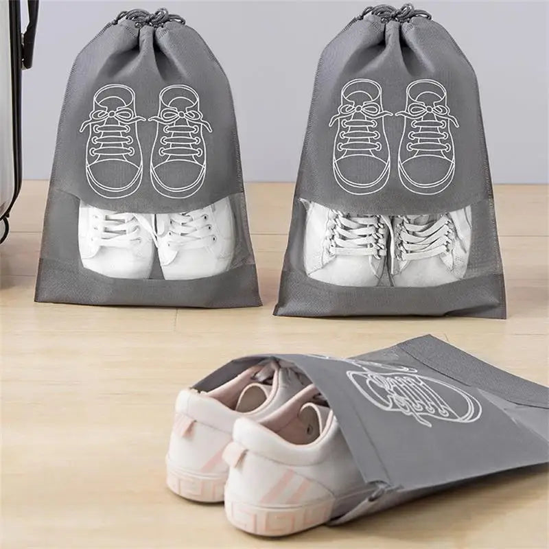 5pcs Waterproof Shoe Storage Bags Thickened Non-Woven Fabric Travel Shoe Pouch Moisture proof Set