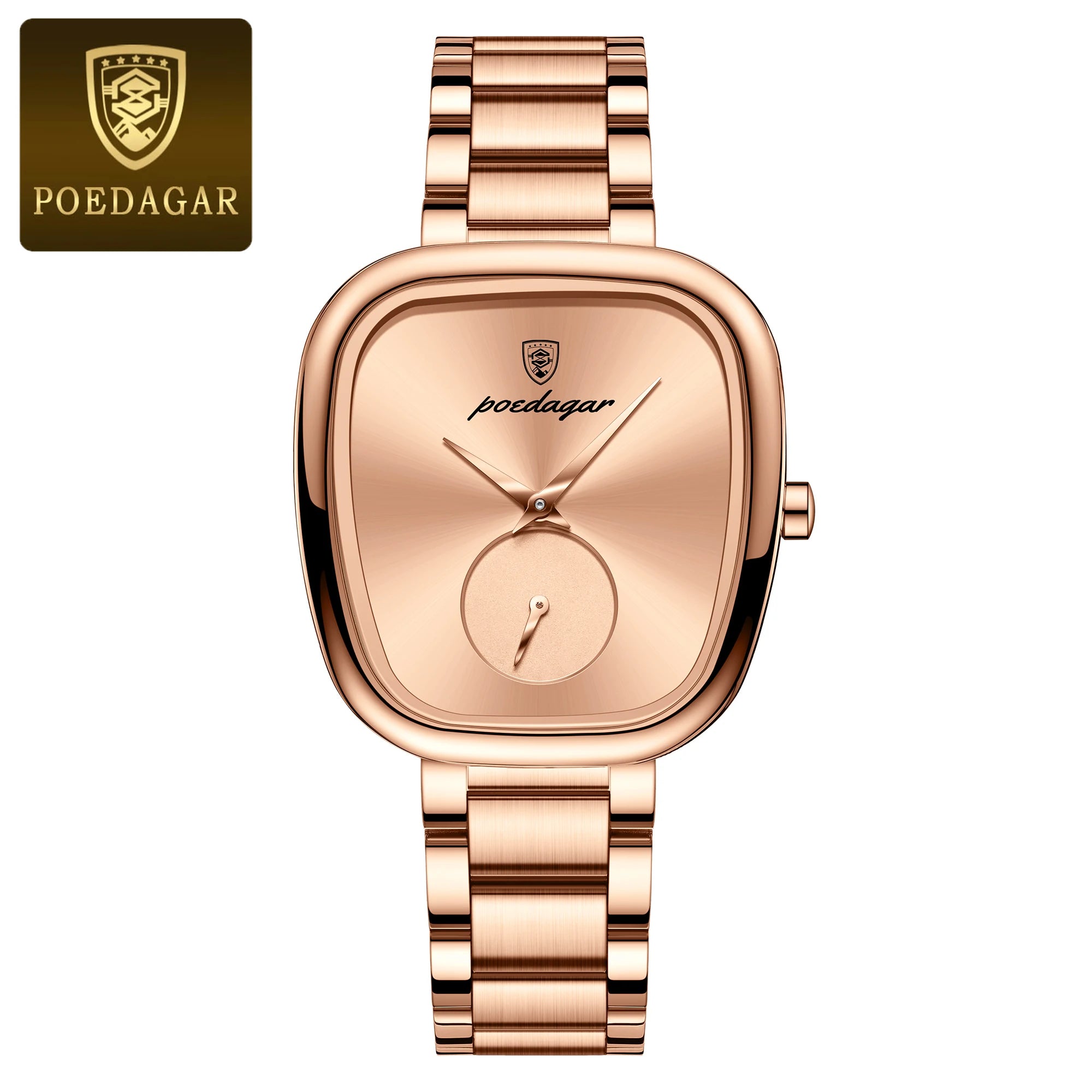 POEDAGAR Luxury Women's Quartz Watch Waterproof Stainless Steel Elegant Ladies Fashion Clock