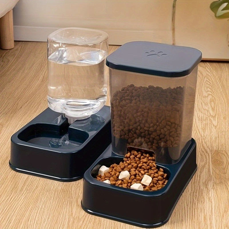 Automatic Cat and Dog Feeder with Drinker Set | Smart Portion Control Pet Bowl | No Battery Needed
