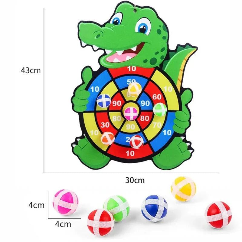 Educational Sticky Ball Dart Board Indoor Game for Kids 3-7 Montessori Sports Toy Birthday Gift