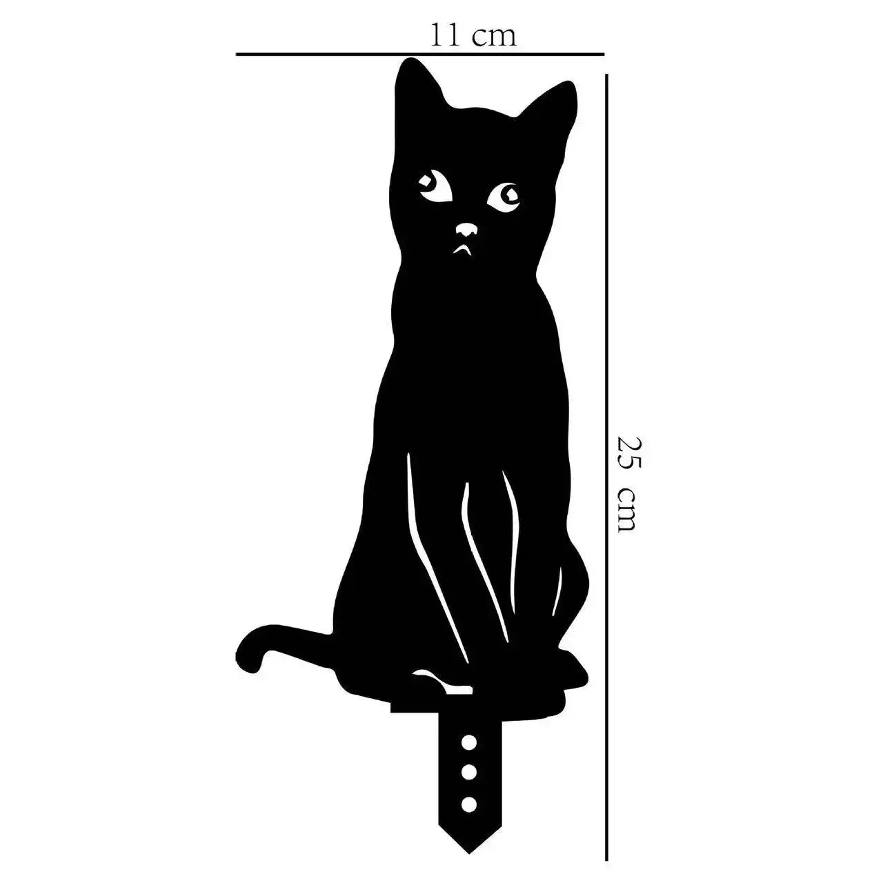 Exclusive Cute Cat Garden Silhouette – Tiki-Inspired Cat Family Garden Stakes Outdoor Decor Statues