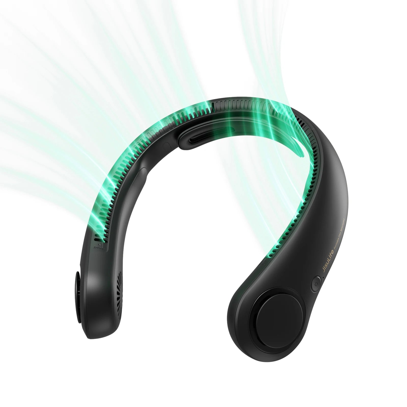 JISULIFE Portable Neck Fan Upgraded 5000mAh, 5 Speeds, Wearable Bladeless Hands-Free Cooling Fan