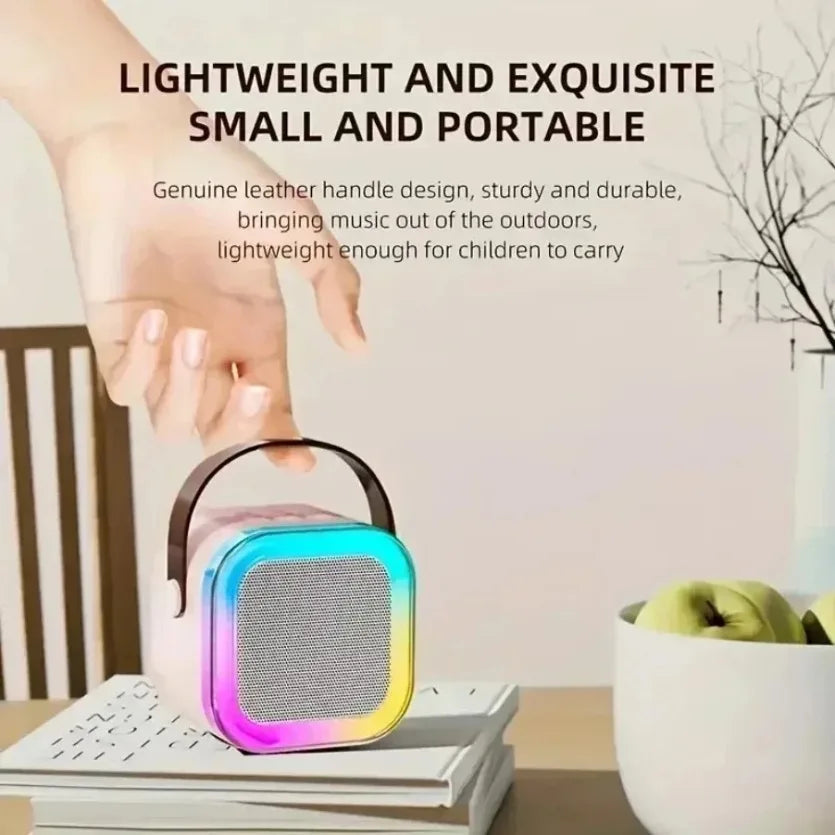 XIKCU Portable Bluetooth Karaoke Speaker with 2 Wireless Microphones, Party & Home Audio
