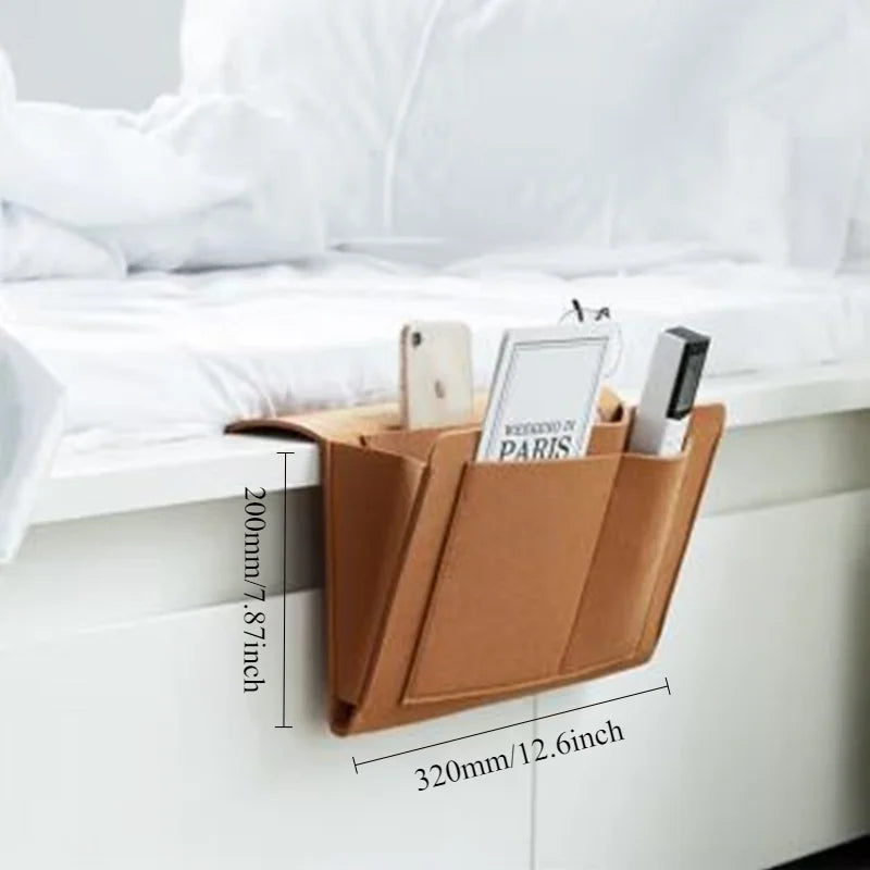 Bedside, Living Room Hanging Storage Bag for Books, Mobile Phones, Remotes, Tissues and Accessories