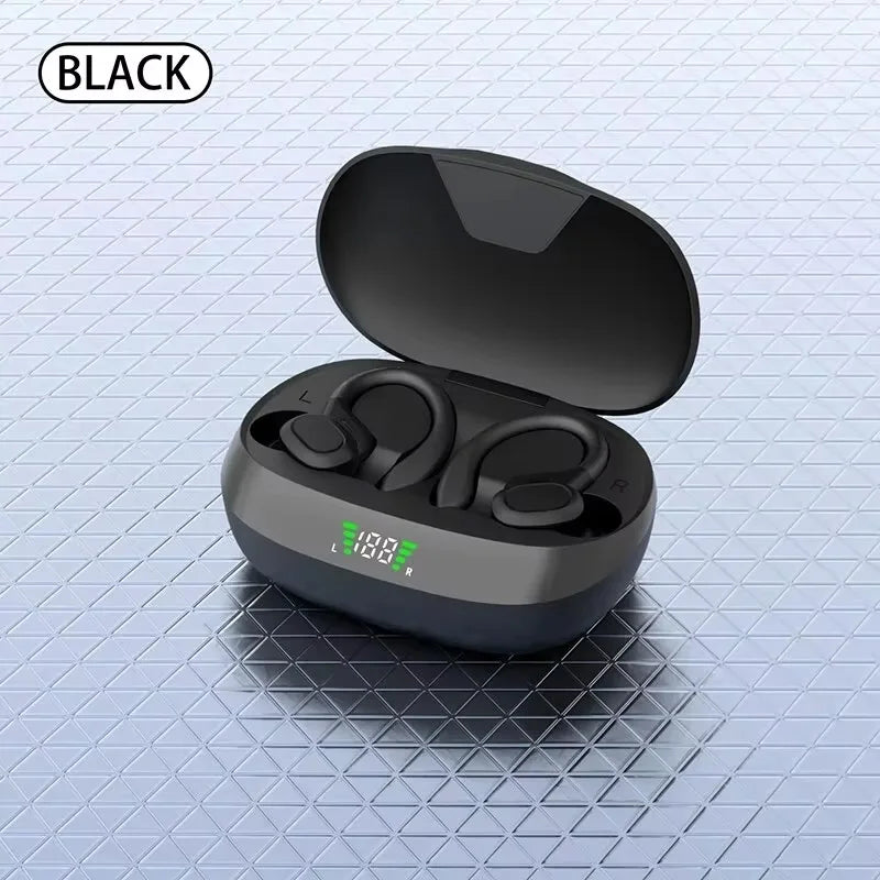 Wireless Ear Hook Sports TWS Bluetooth 5.3 Earphones Waterproof HiFi Stereo Headset With Mic