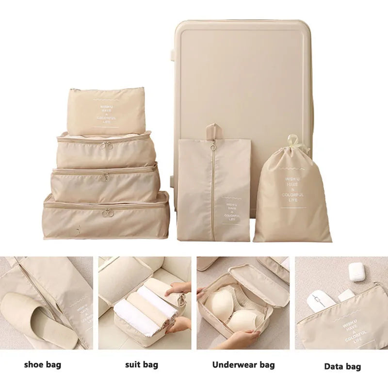 Folding Storage Bags Set for Clothes, Shoes, Toiletries | Packing Cubes for Travel, Dorms & Home