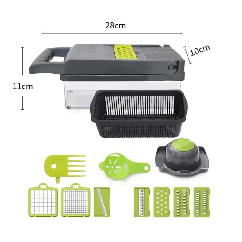 16-in-1 Multifunctional Vegetable Chopper & Slicer – Onion Dicer, Grater & Food Cutter Kitchen Tool