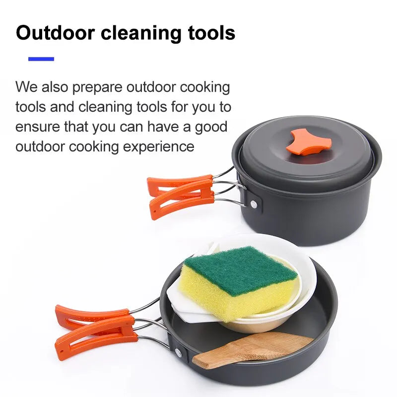 Widesea Camping Cookware Set | Lightweight Outdoor Pots & Tableware Kit