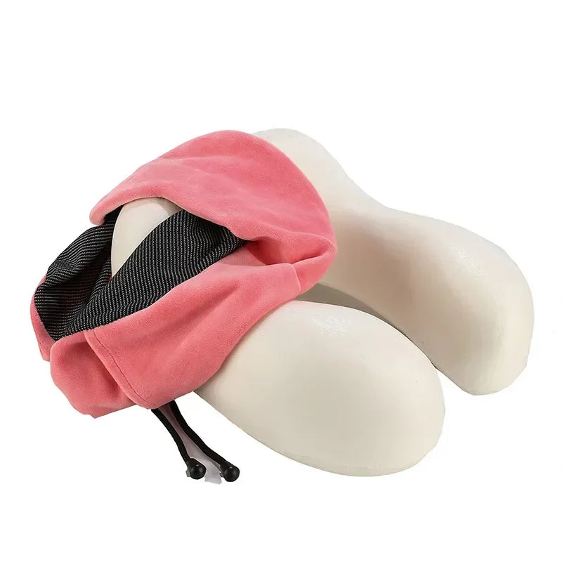 Travel Neck Pillow U-Shaped Memory Foam for Airplane, Sleeping, Cervical Support and Comfort