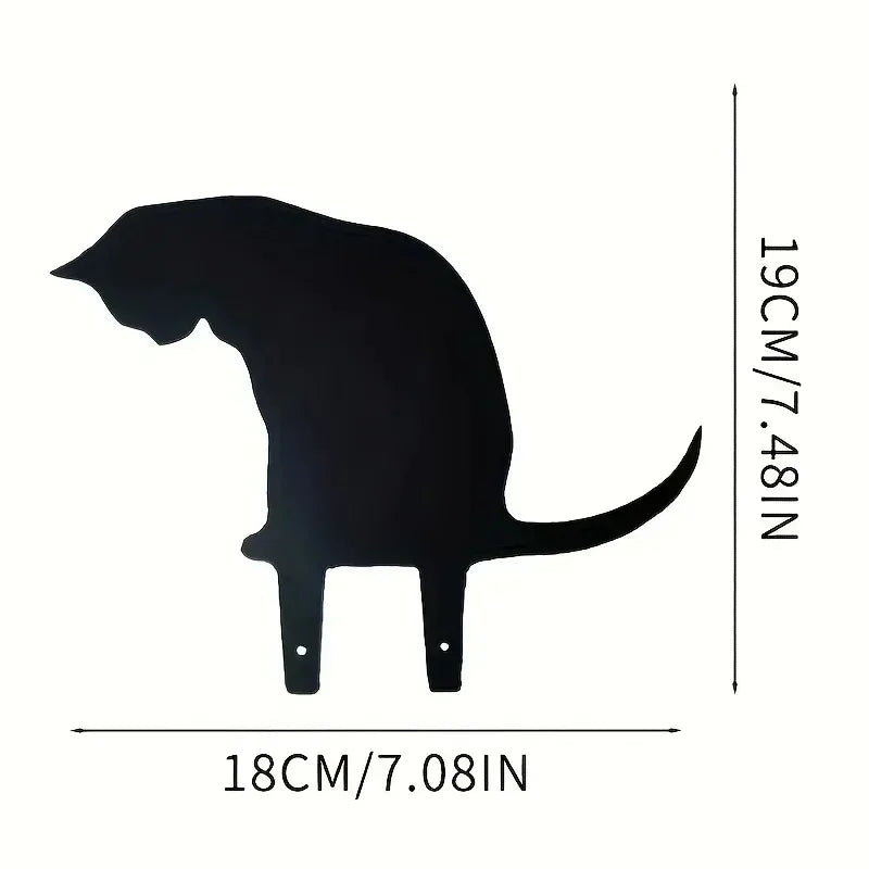 Exclusive Cute Cat Garden Silhouette – Tiki-Inspired Cat Family Garden Stakes Outdoor Decor Statues