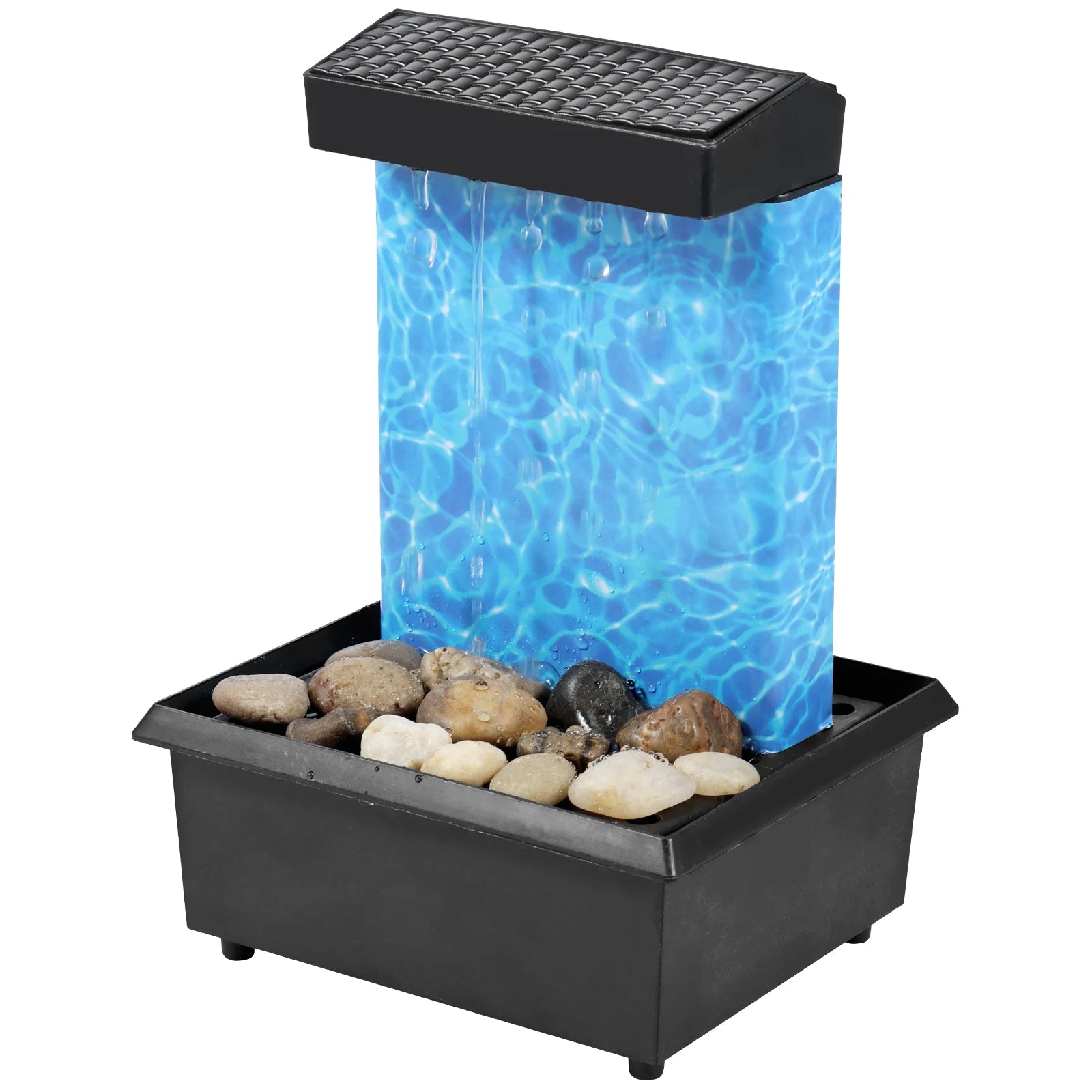 Tabletop Waterfall Desktop Fountain with Soft Lights Flowing Water Relaxation Meditation Gift