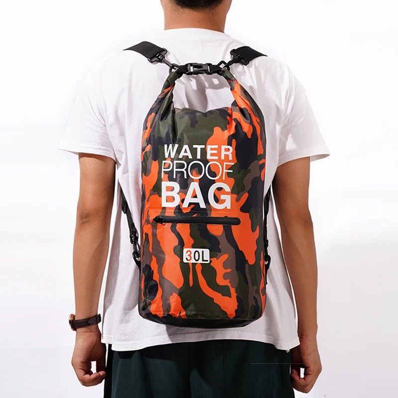 Waterproof 30L 15L Dry Bag Backpack with Wet Separation Pocket for Kayaking Boating Outdoor Kit Pack