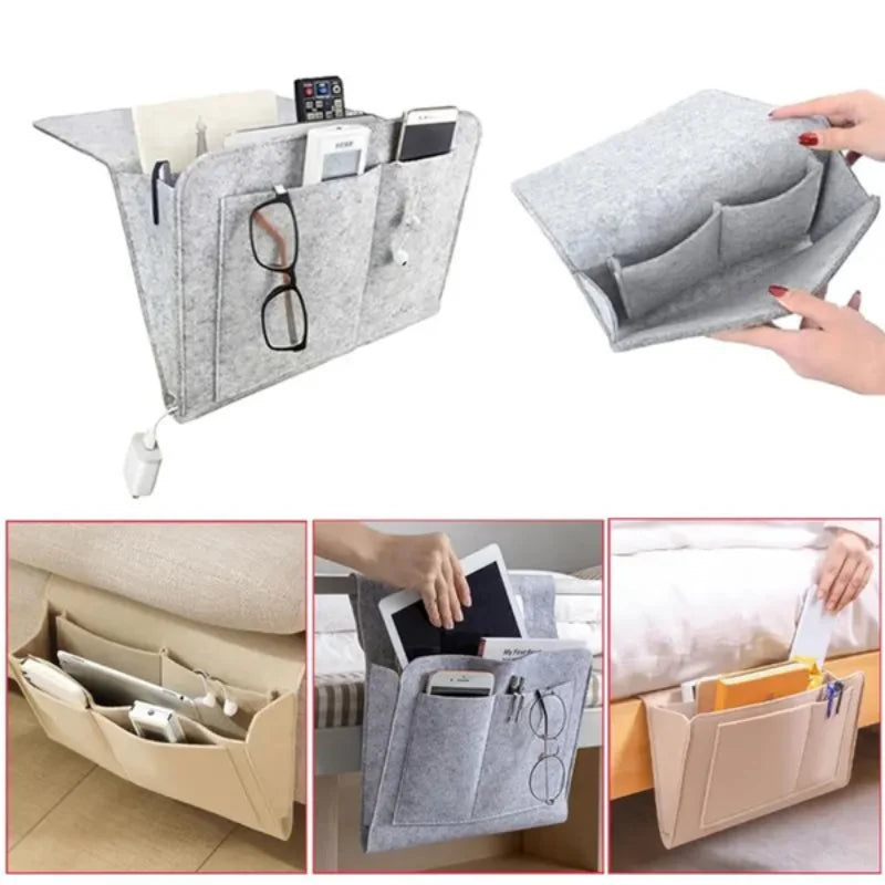 Bedside, Living Room Hanging Storage Bag for Books, Mobile Phones, Remotes, Tissues and Accessories