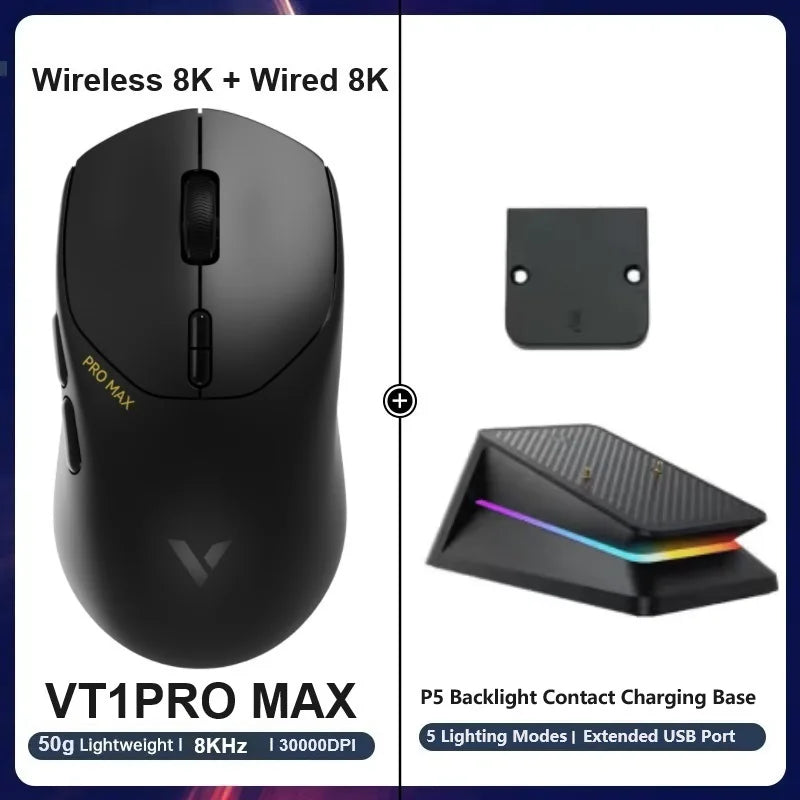 RAPOO VT3Pro Wireless Gaming Mouse 59g Lightweight 26000DPI 8KHz Polling 9 Programmable Buttons