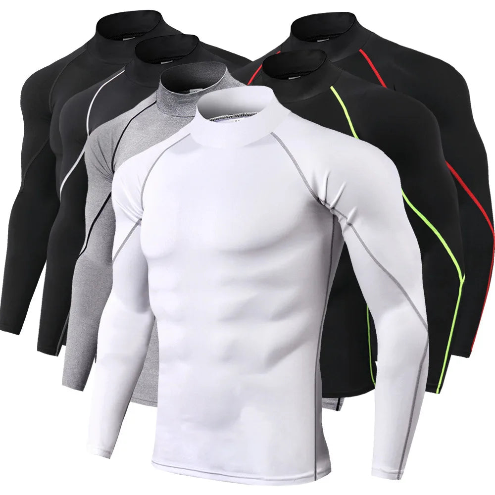 Men’s Compression Sport T-Shirt – Quick Dry, Long Sleeve Fitness Top