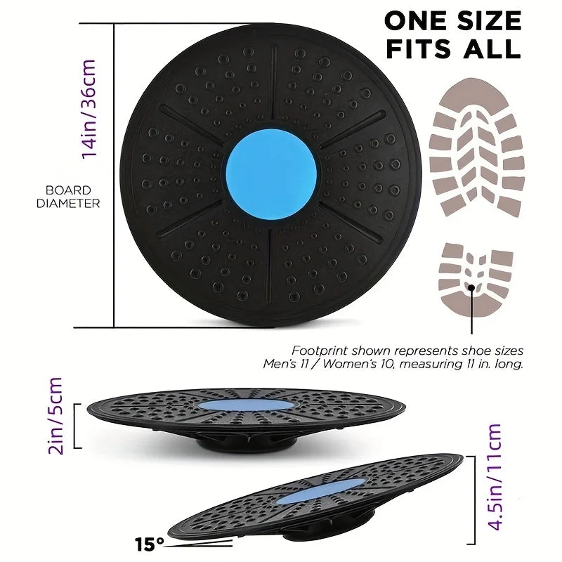 Yoga Balance Board Fitness Core Trainer Sensory Rehabilitation Exercise Equipment for Home Gym