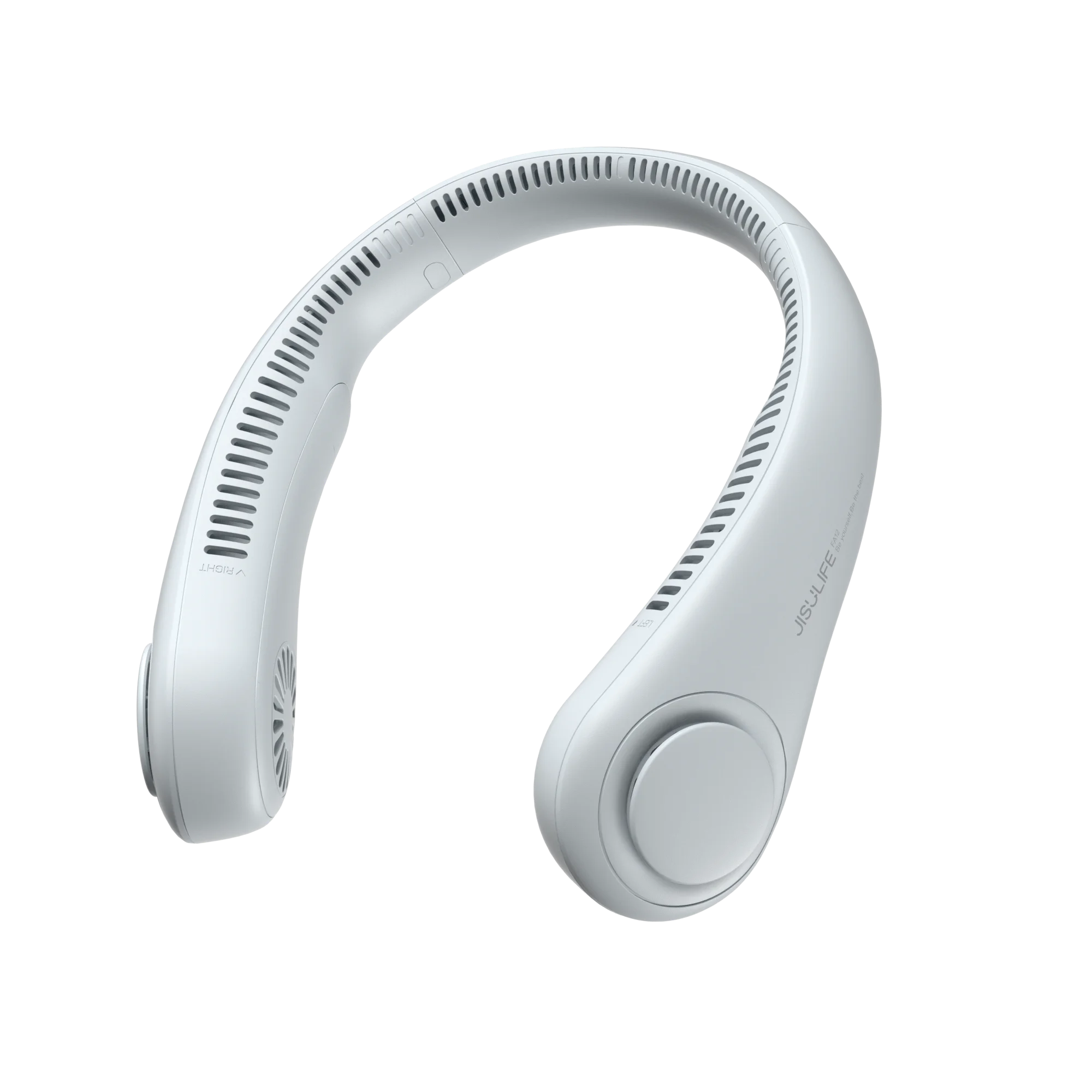 JISULIFE Portable Neck Fan, 4000mAh Rechargeable Battery, 5 Speeds Bladeless Hands-Free Cooling