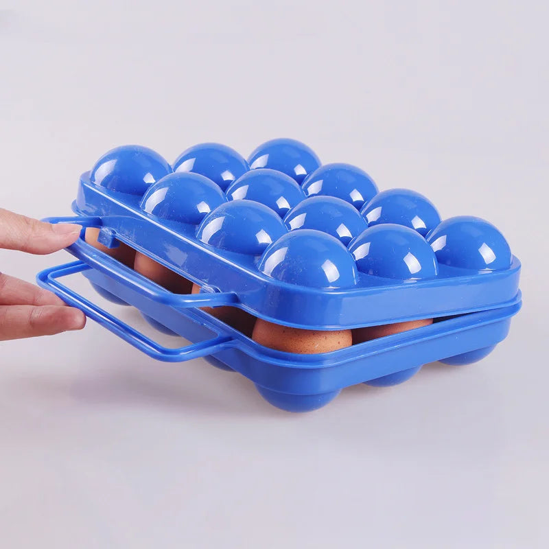 PORTABLE EGG STORAGE BOX – Durable Grid Egg Holder for Camping, Picnic, Kitchen & Outdoor Use