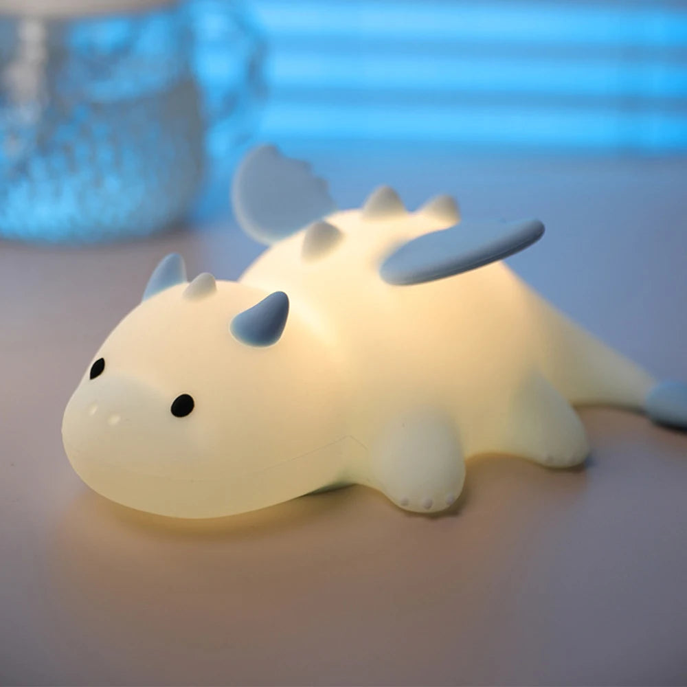 Cute Silicone Squishy Night Lamp Fox Rabbit Dimmable LED Nursery Bedside Touch Sensor Light