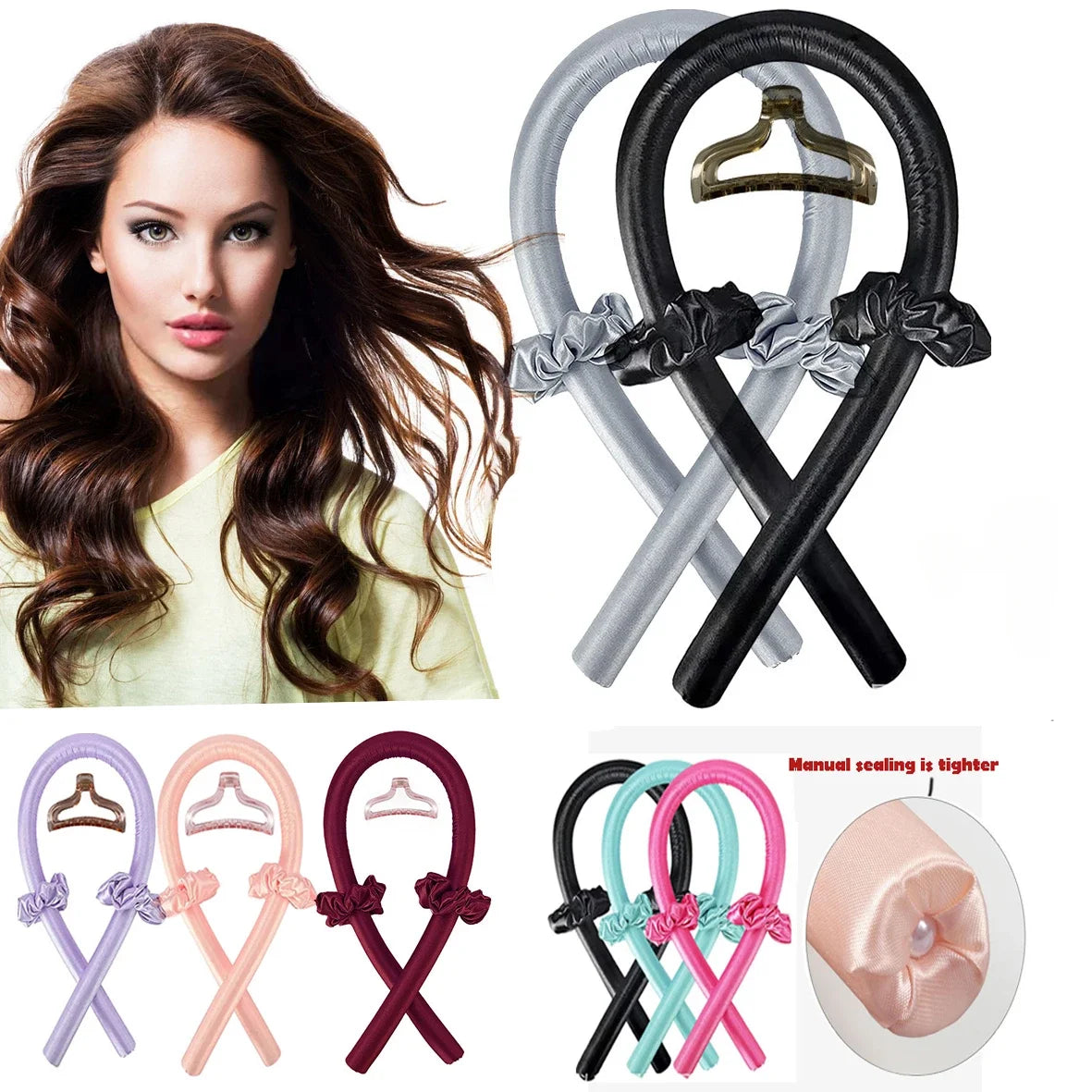 Heatless Curling Rod Headband Silk Ribbon Hair Rollers Sleeping Lazy Curlers No Heat Styling Tool