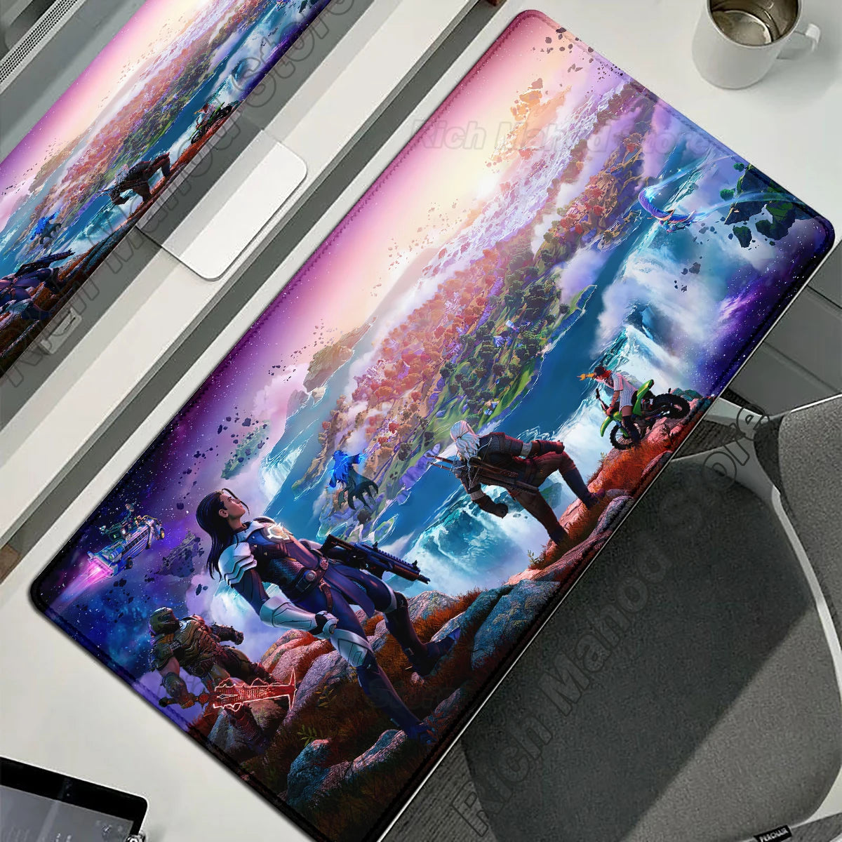 MINISO Fortnite Gaming Mouse Pad Deskmat with Smooth Superfine Fibre Surface and Non-Slip Base