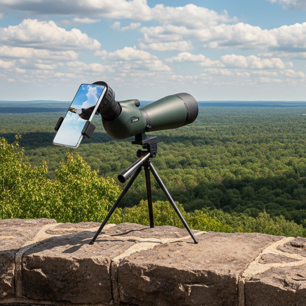 25–75x80 Waterproof Spotting Scope with Tripod & Phone Adapter for Bird Watching Wildlife Shooting
