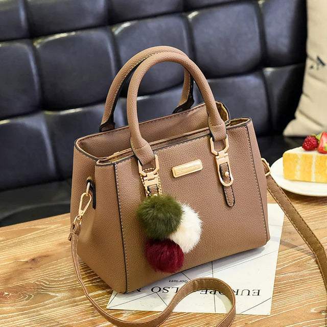 YOGODLNS Women Beading Pendant Handbag Ladies Embossed Shoulder Messenger Bag High-Quality Fashion