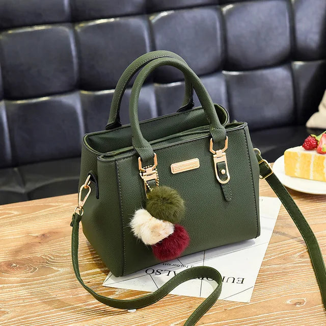 YOGODLNS Women Beading Pendant Handbag Ladies Embossed Shoulder Messenger Bag High-Quality Fashion