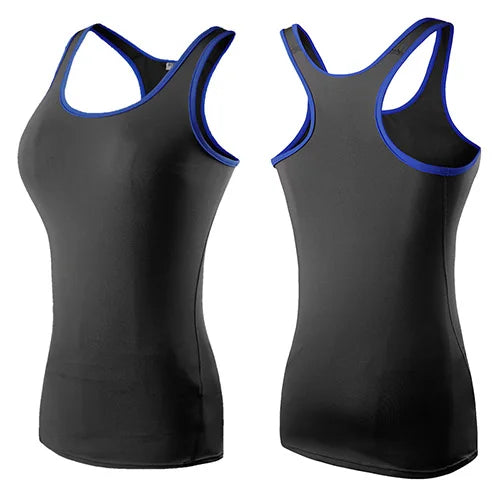 Women’s Sleeveless Backless Gym Yoga Workout Top Quick-Dry Fitness Activewear Training Shirt